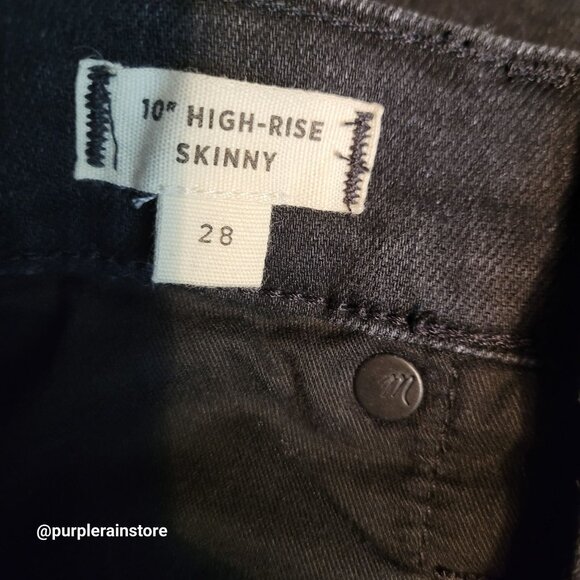 Madewell Jeans 28 Skinny 10" High Rise Eclipse Wash AC134 Tummy Control Stretch - Picture 5 of 13